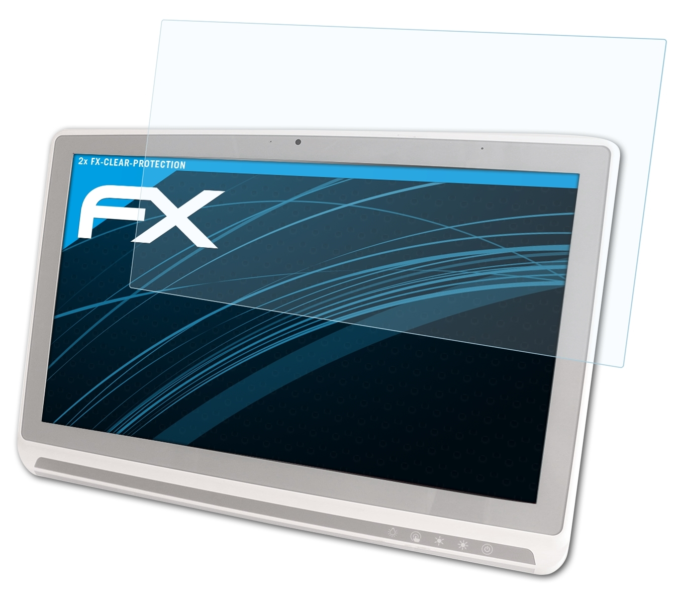 ATFOLIX 2x FX-Clear Displayschutz(für Inch)) Onyx Venus-243 Healthcare (24