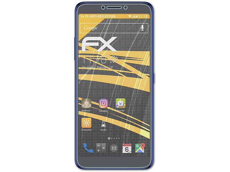 FX-Antireflex 3V) Displayschutz(für Alcatel ATFOLIX 3x