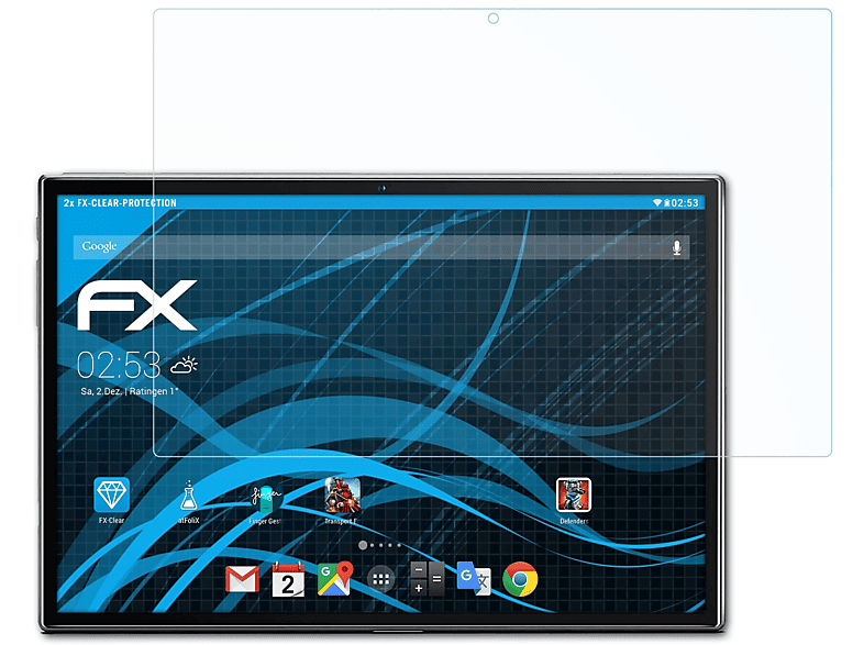 ATFOLIX 2x Pritom Keyboard) in One Displayschutz(für Three L10 FX-Clear