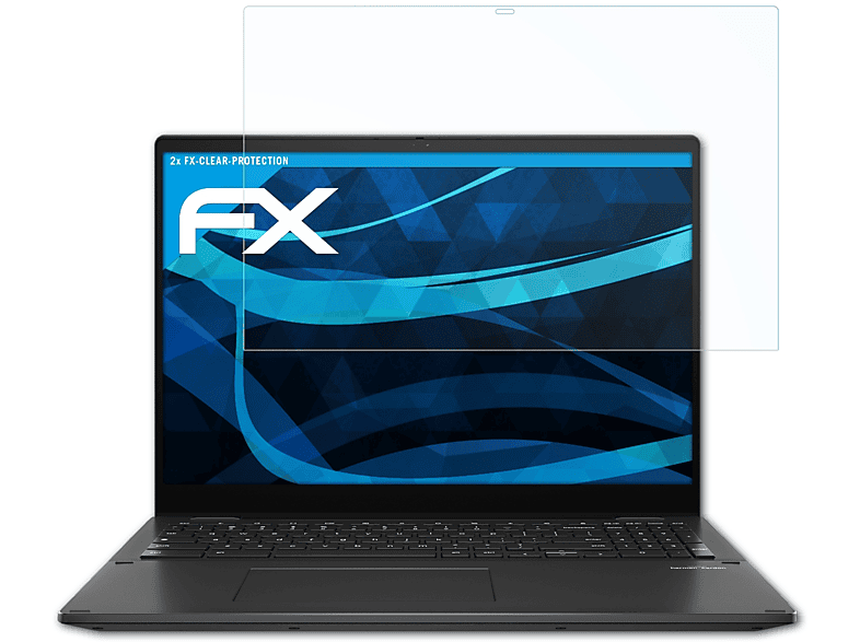 ATFOLIX 2x FX-Clear Displayschutz(für Asus Chromebook Flip CX5 (CX5601)) | Pflege & Schutz