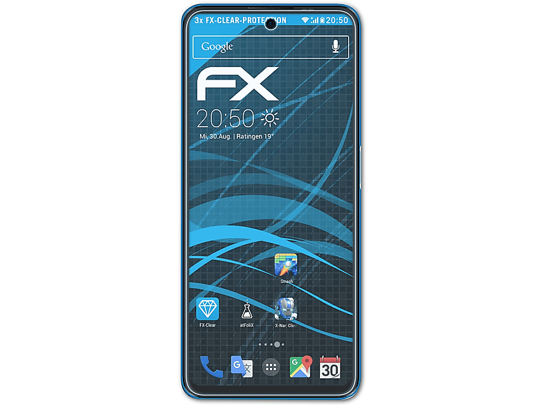 ATFOLIX 3x FX-Clear Displayschutz(für BLU F91 5G)