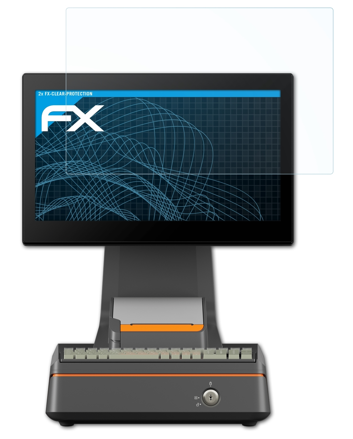 ATFOLIX 2x FX-Clear Plus D2s Combo) Displayschutz(für Sunmi