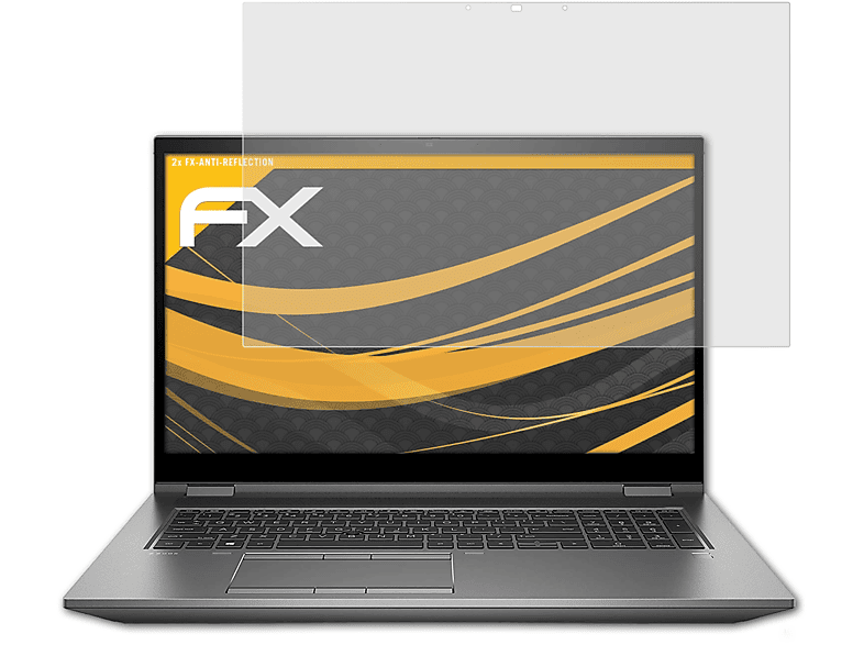 ATFOLIX 2x FX-Antireflex Displayschutz(für HP ZBook Fury 17 G7)