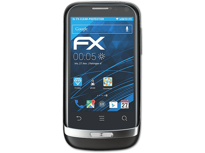 Huawei Displayschutz(für FX-Clear ATFOLIX 3x (U8510)) Blaze