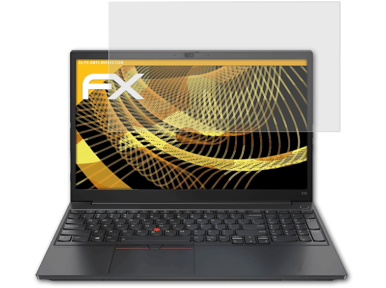 ATFOLIX 2x FX-Antireflex Displayschutz(für Lenovo E15 ThinkPad (Gen 3))