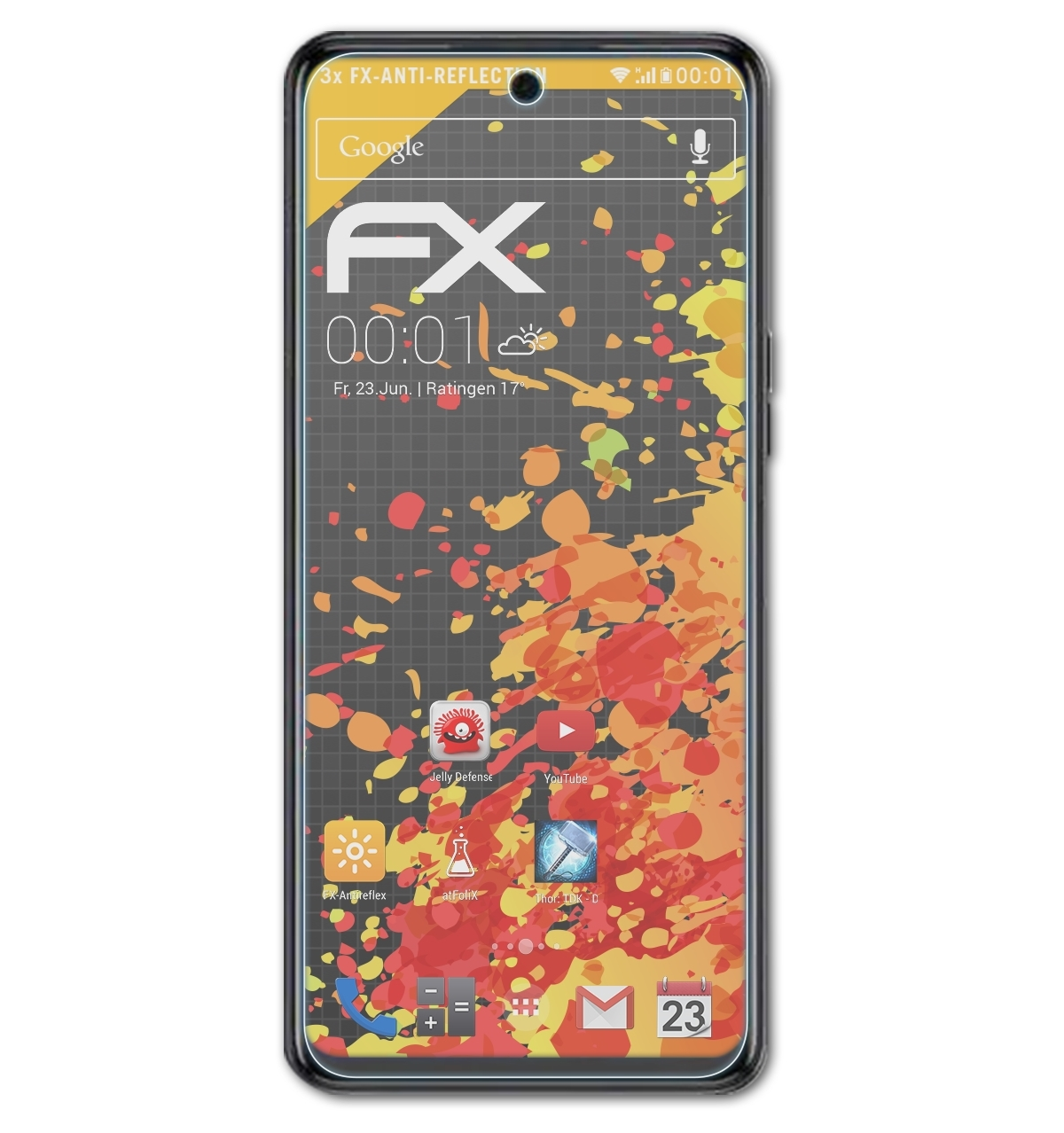 FX-Antireflex 3x Tecno 10 Pro) Displayschutz(für ATFOLIX Spark