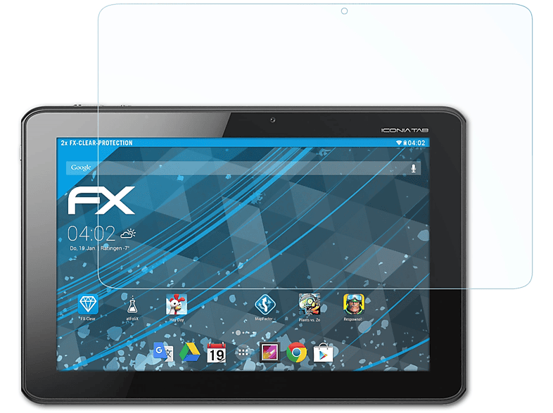 ATFOLIX 2x FX-Clear Displayschutz(für Acer Iconia A510 Olympic Games Edition)