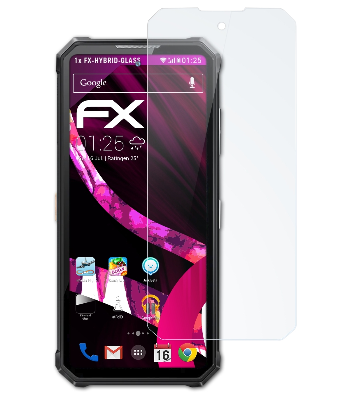 ATFOLIX FX-Hybrid-Glass Schutzglas(für Oukitel WP21 Ultra)