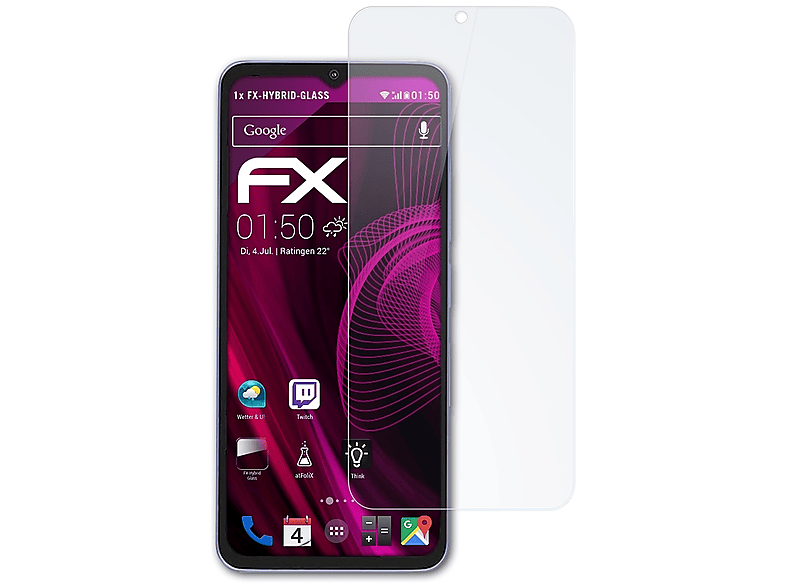 C55) FX-Hybrid-Glass ATFOLIX Poco Xiaomi Schutzglas(für