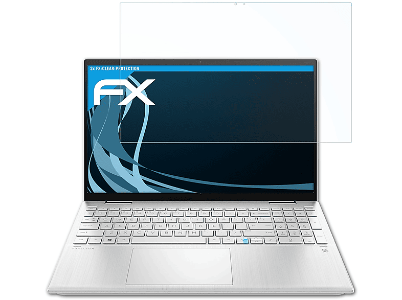 ATFOLIX 2x FX-Clear Displayschutz(für HP Pavilion x360 15-er0735ng)
