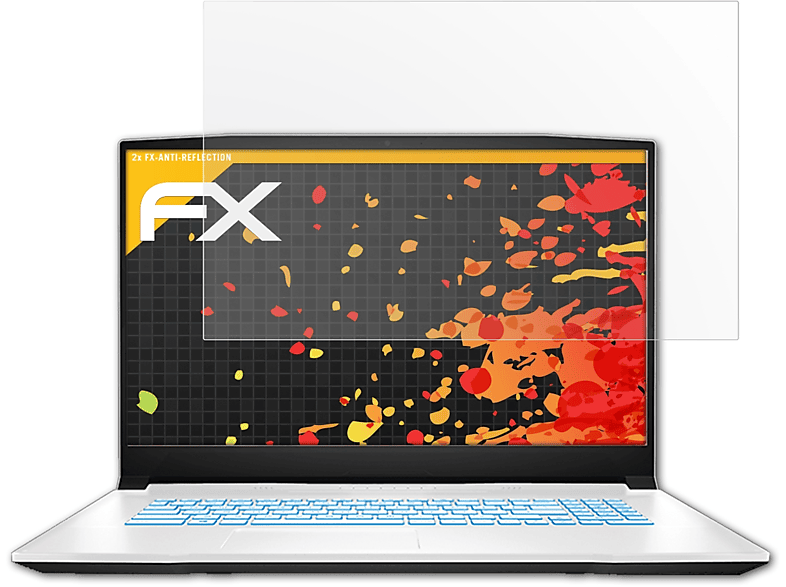 ATFOLIX 2x FX-Antireflex Displayschutz(für MSI Sword 17)