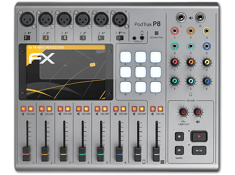 ATFOLIX 3x FX-Antireflex Displayschutz(für Zoom PodTrak P8)