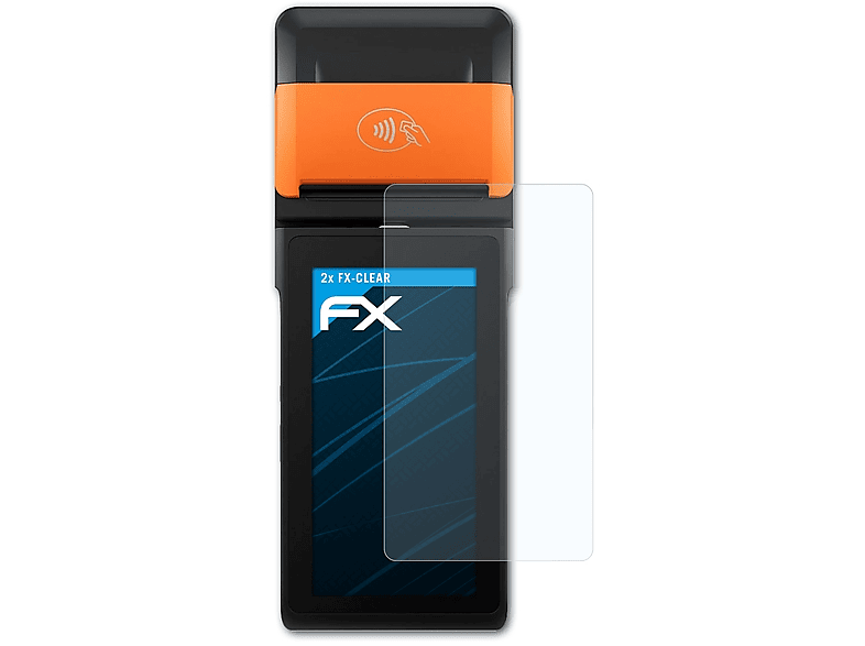 ATFOLIX 2x FX-Clear Displayschutz(für Sunmi P2 SE)