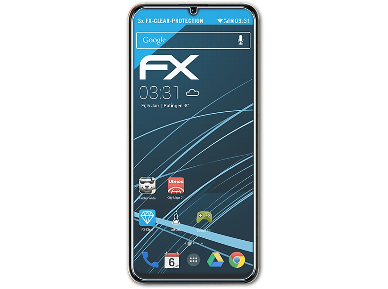 ATFOLIX 3x FX-Clear Displayschutz(für BLU G72 Max)