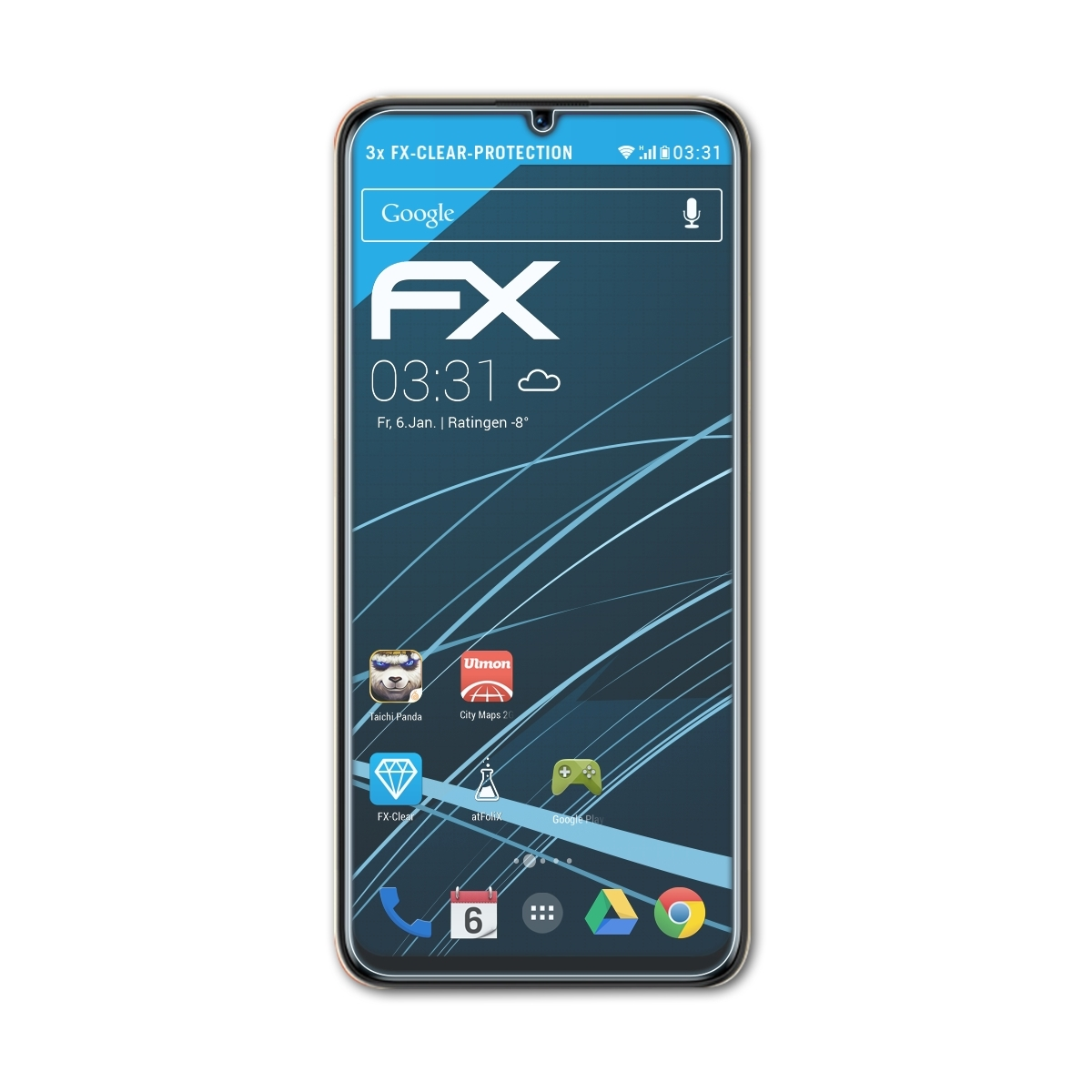 ATFOLIX 3x FX-Clear Max) G72 BLU Displayschutz(für