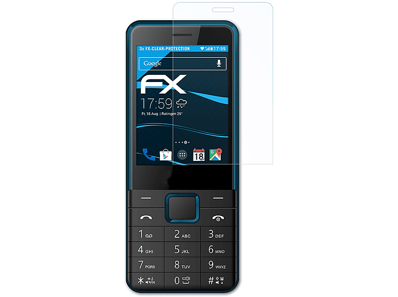 ATFOLIX 3x FX-Clear Displayschutz(für Energizer E28)