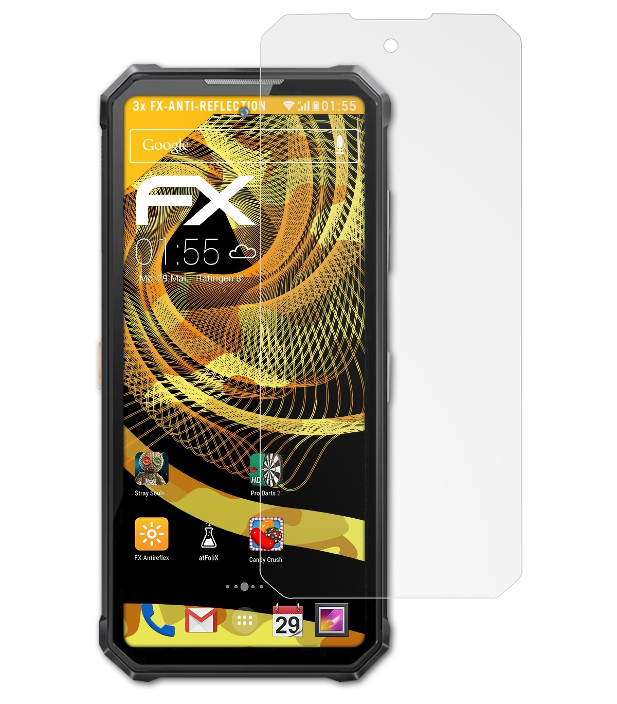 FX-Antireflex WP21 3x ATFOLIX Displayschutz(für Oukitel Ultra)