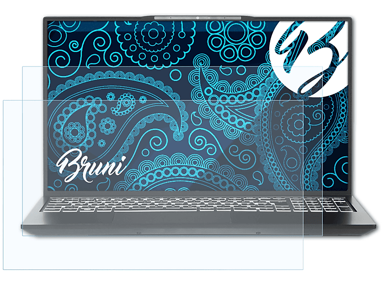 BRUNI 2x Basics-Clear Schutzfolie(für Tuxedo InfinityBook S 15 (Gen 7))