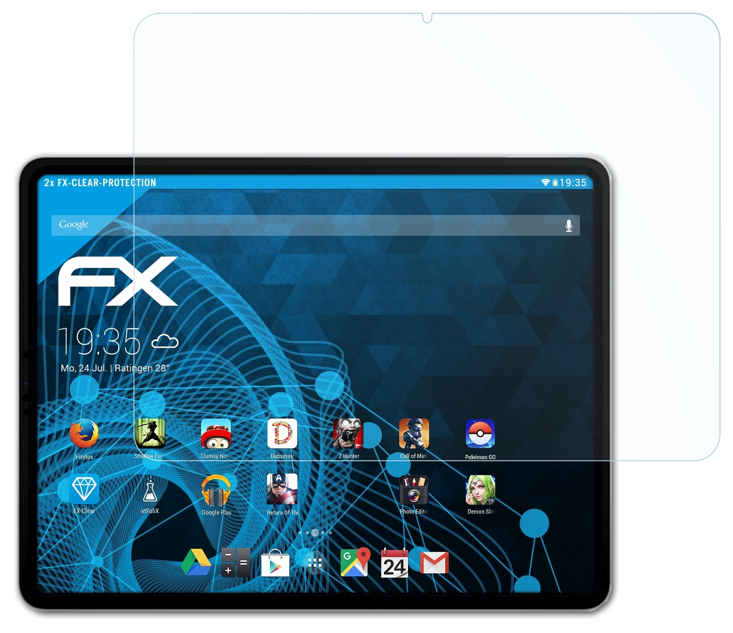 OnePlus ATFOLIX Displayschutz(für Pad) 2x FX-Clear