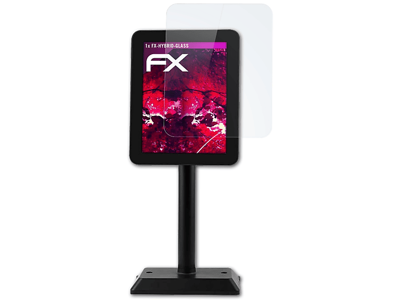 ATFOLIX FX-Hybrid-Glass Schutzglas(für Sam4s SCD-100 Pole Display)
