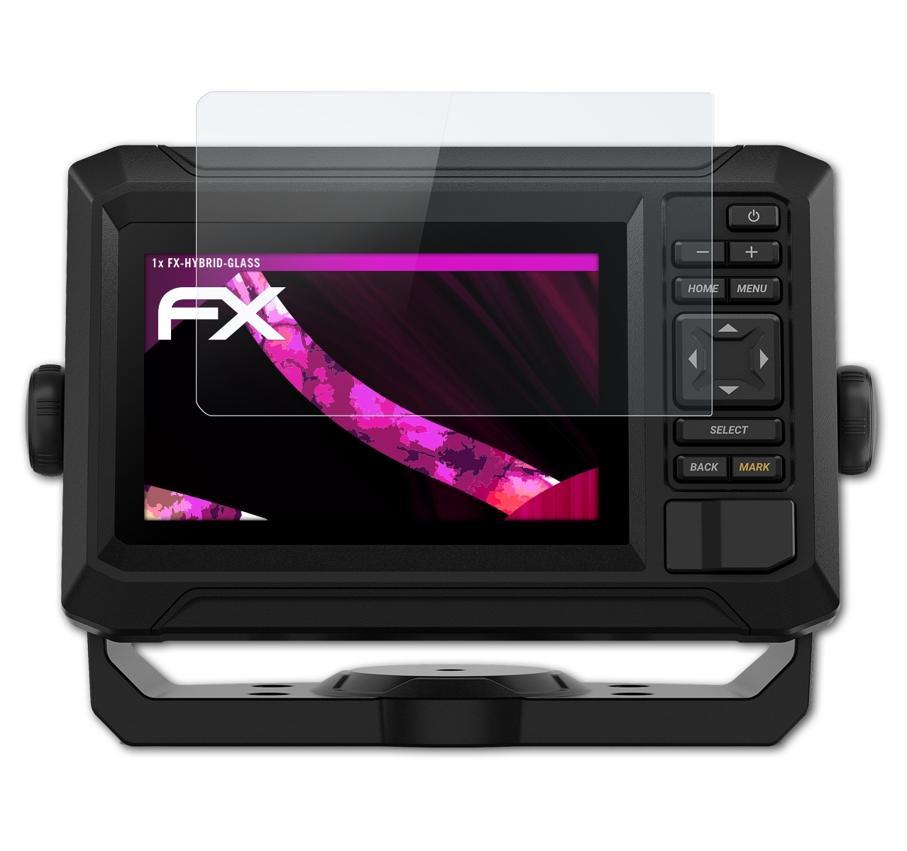 (62sv)) ATFOLIX FX-Hybrid-Glass UHD2 Schutzglas(für ECHOMap Garmin