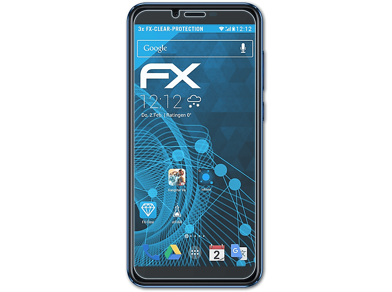 ATFOLIX 3x FX-Clear Displayschutz(für Vivax Point X503)