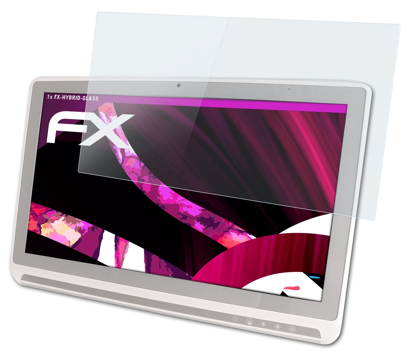 ATFOLIX FX-Hybrid-Glass Schutzglas(für Healthcare Inch)) Onyx Venus-243 (24