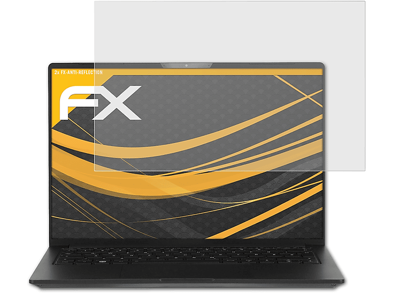 2x Displayschutz(für ATFOLIX Pro FX-Antireflex InfinityBook Tuxedo (Gen 7)) 14