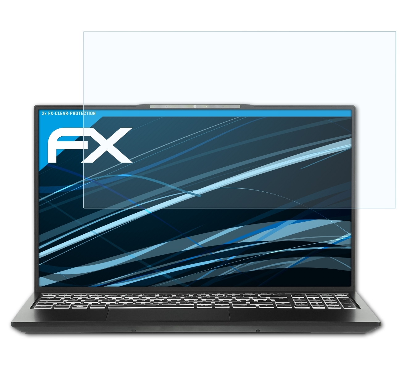ATFOLIX 2x FX-Clear Displayschutz(für Tuxedo 15 7)) InfinityBook S (Gen