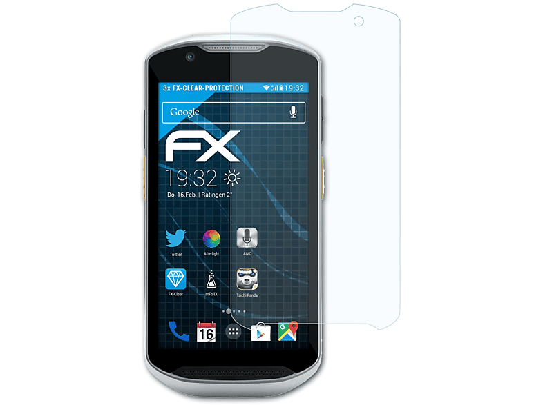 ATFOLIX 3x FX-Clear Displayschutz(für Zebra TC52x-HC)