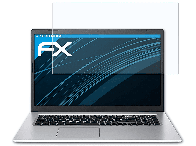 ATFOLIX 2x FX-Clear Displayschutz(für Aspire 3 Acer A317-53)