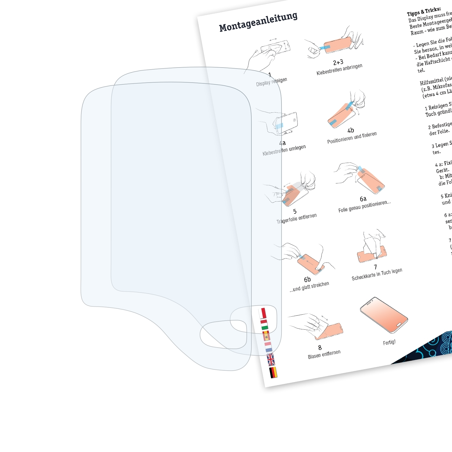 BRUNI AGPTek Schutzfolie(für 2x C05) Basics-Clear