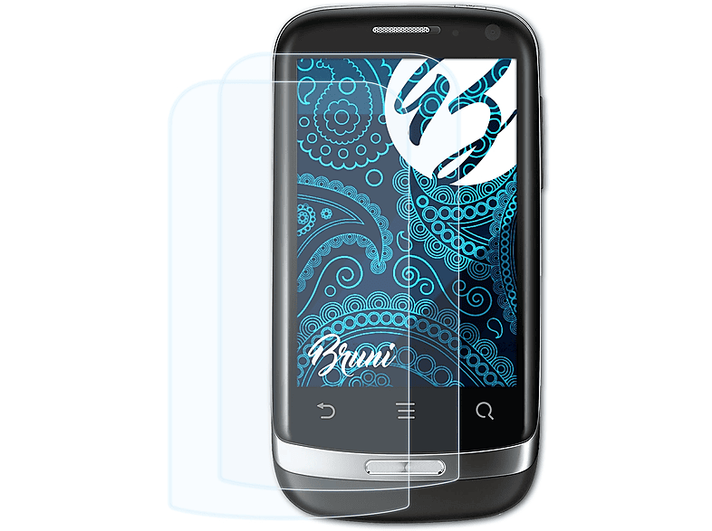 BRUNI 2x Basics-Clear Schutzfolie(für Huawei Blaze (U8510))