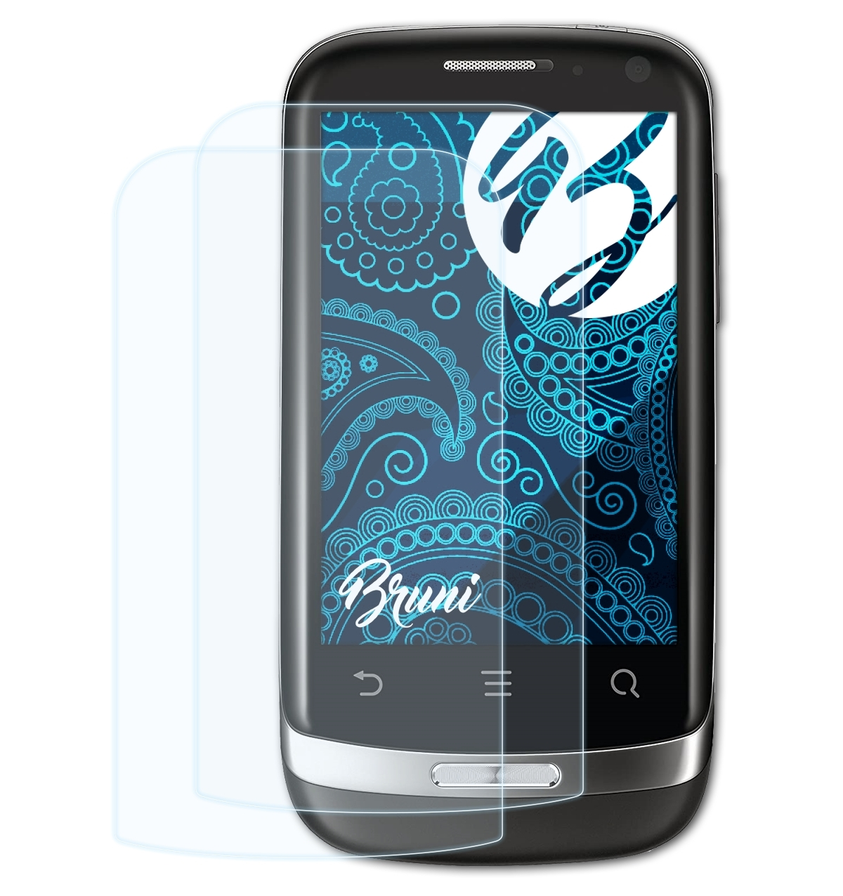 BRUNI 2x Basics-Clear Schutzfolie(für Huawei (U8510)) Blaze