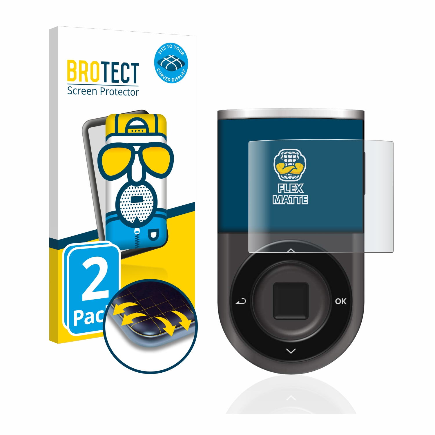 BROTECT 2x Wallet) matt Flex 3D Biometric D’CENT Schutzfolie(für Full-Cover Curved