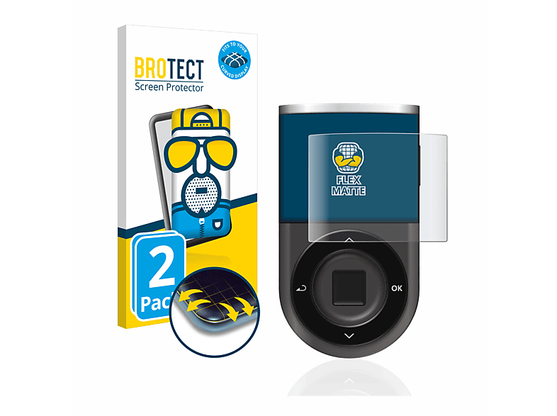 BROTECT 2x 3D Biometric matt Schutzfolie(für Curved Flex D’CENT Wallet) Full-Cover