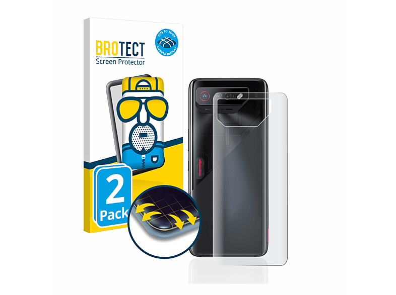 BROTECT 2x Flex matt Full-Cover 3D Curved Schutzfolie(für ASUS ROG Phone 7)
