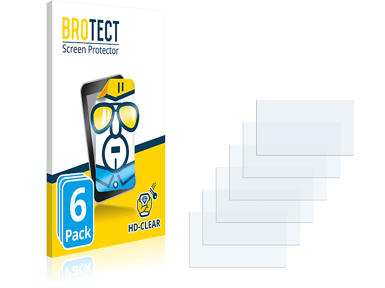 BROTECT 6x klare Schutzfolie(für Fiat Panda 2016)