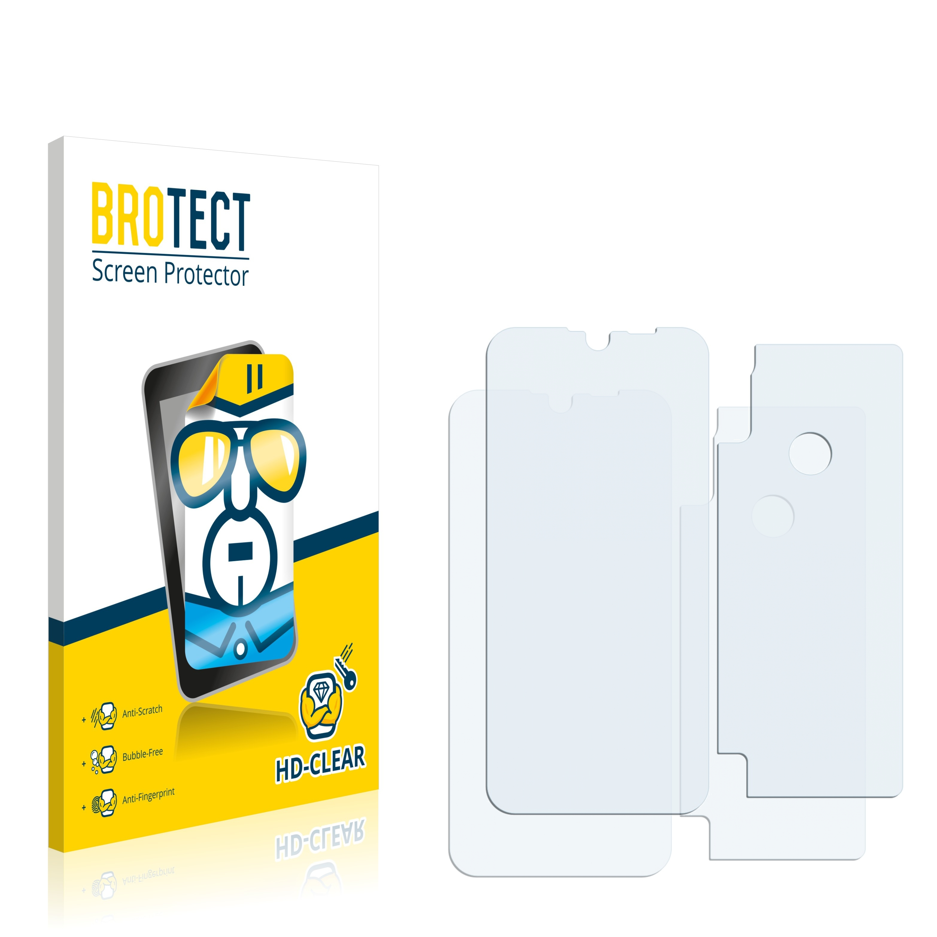 BROTECT 2x klare Schutzfolie(für Motorola Moto E6s)