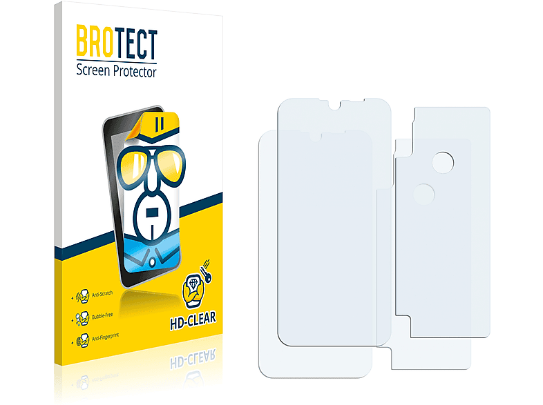 BROTECT Motorola klare E6s) Moto Schutzfolie(für 2x