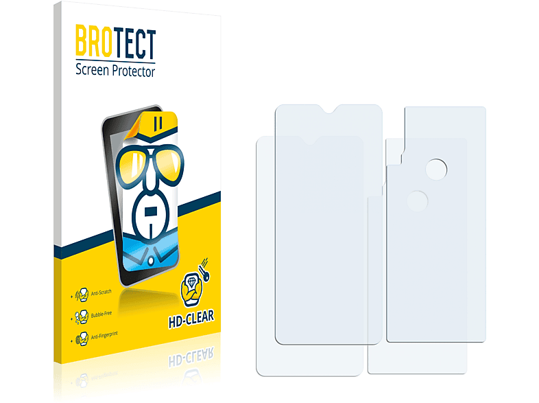 BROTECT 2x klare Schutzfolie(für 2020) 1S Alcatel