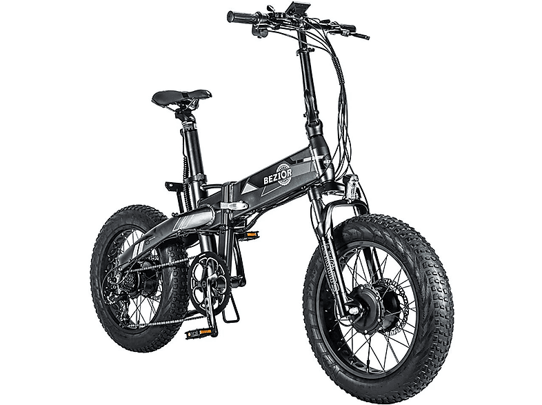 BEZIOR XF005 Kompakt-/Faltrad (Laufradgröße: 20 Zoll, Rahmenhöhe: 143 cm,  Unisex-Rad, Grau)