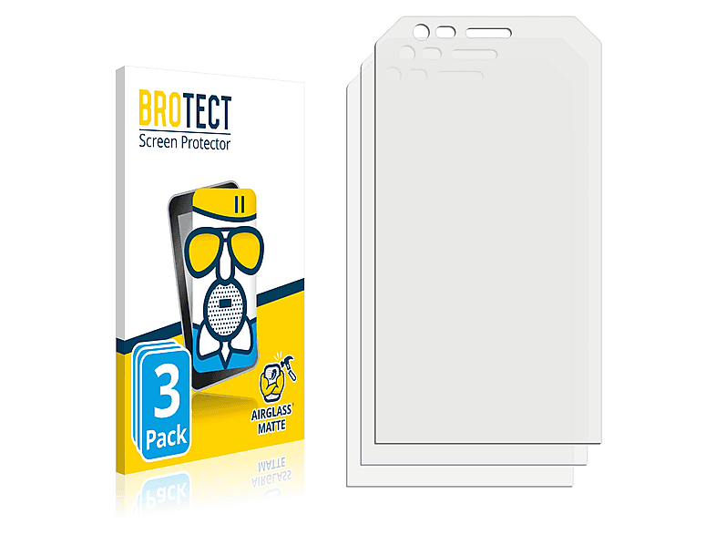 Brotect Pellicola Protettiva Per Caterpillar Cat S60 (2 Pezzi), Trasparente HD, Anti-Impronte, Made In Germany - 2