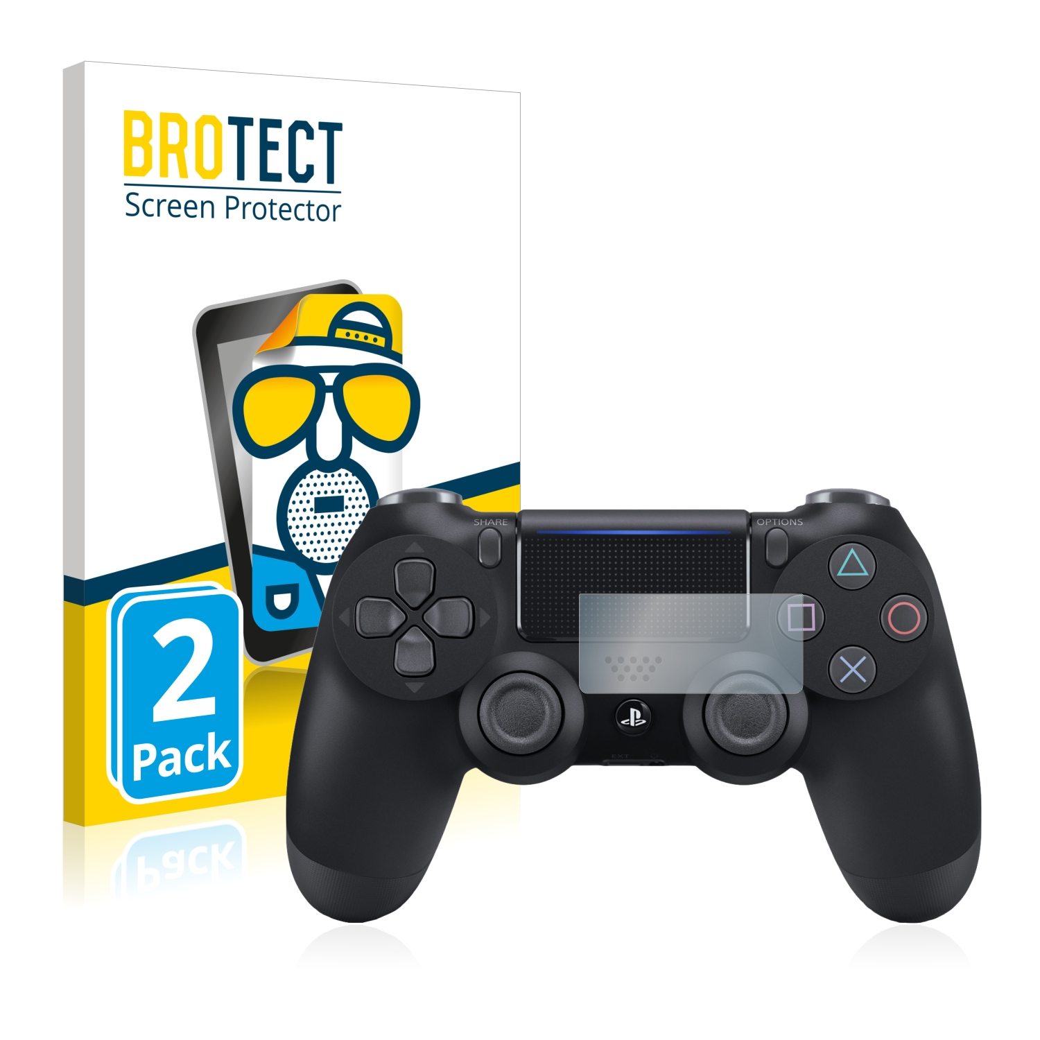 2x PS4 Sony BROTECT Controller Schutzfolie(für 4 2019) DualShock matte