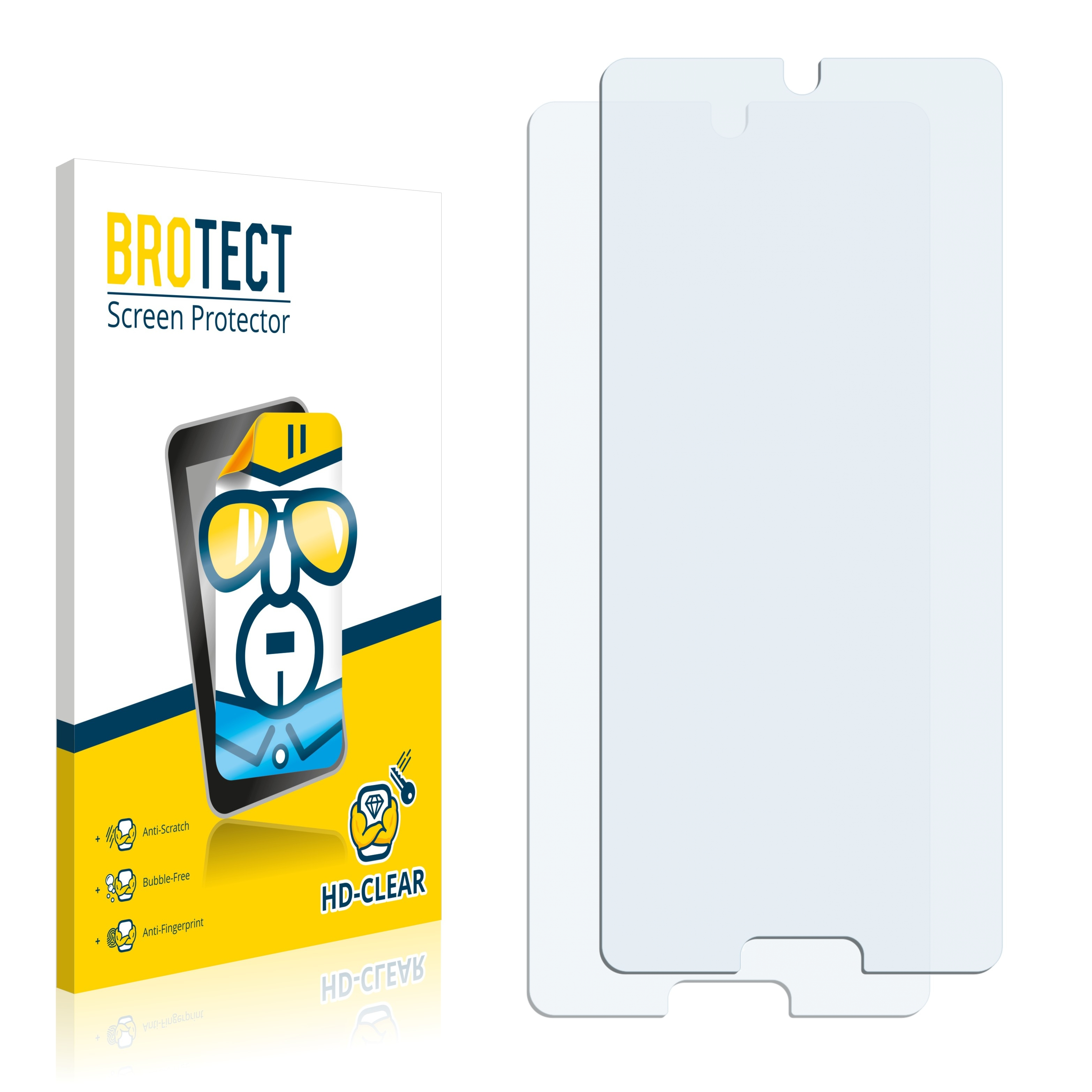 BROTECT 2x klare Aquos Schutzfolie(für Sharp R5G)