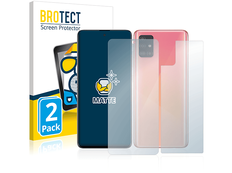 BROTECT 2x matte Schutzfolie(für Samsung Galaxy A51 5G)
