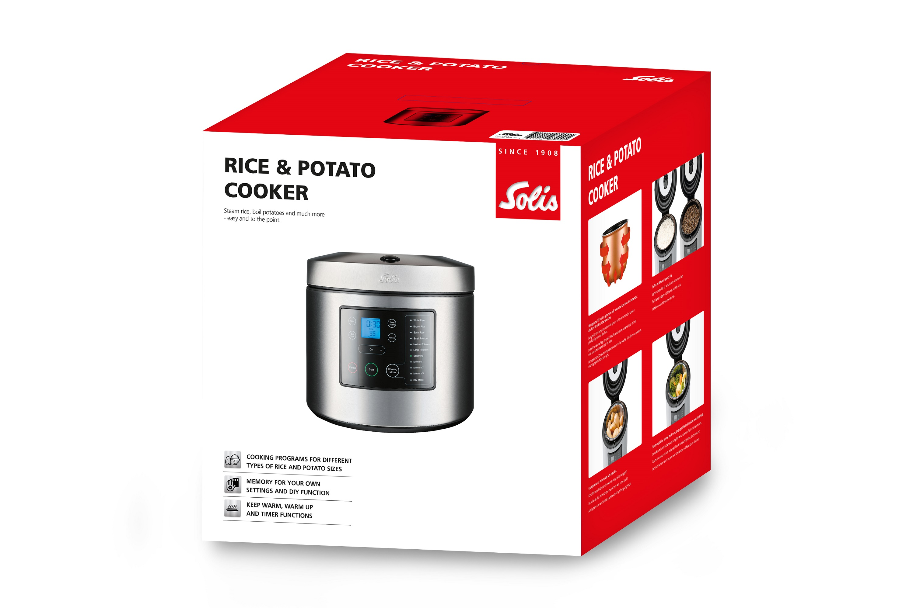 SOLIS OF Reiskocher SWITZERLAND Potato Cooker Rice 