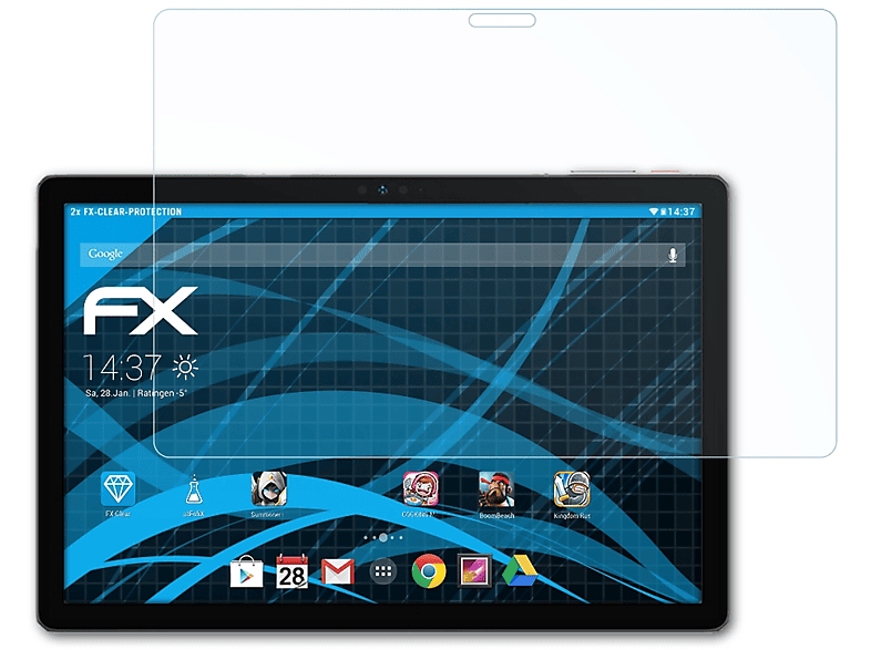 ATFOLIX 2x FX-Clear Displayschutz(für Ulefone A8) Tab