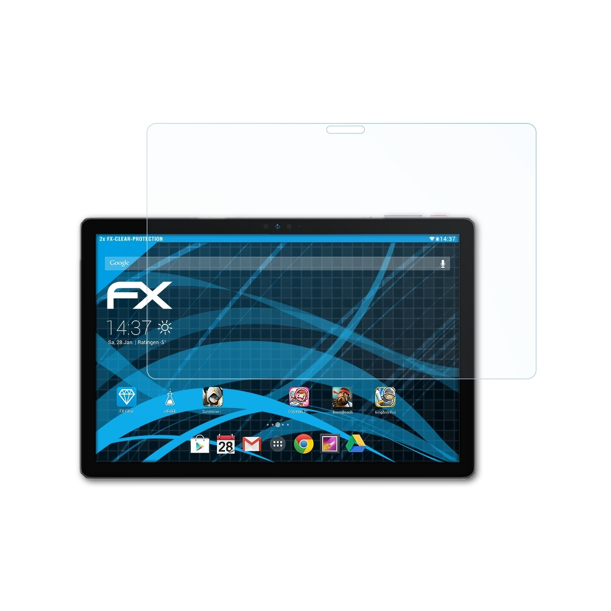 ATFOLIX 2x FX-Clear Displayschutz(für A8) Ulefone Tab