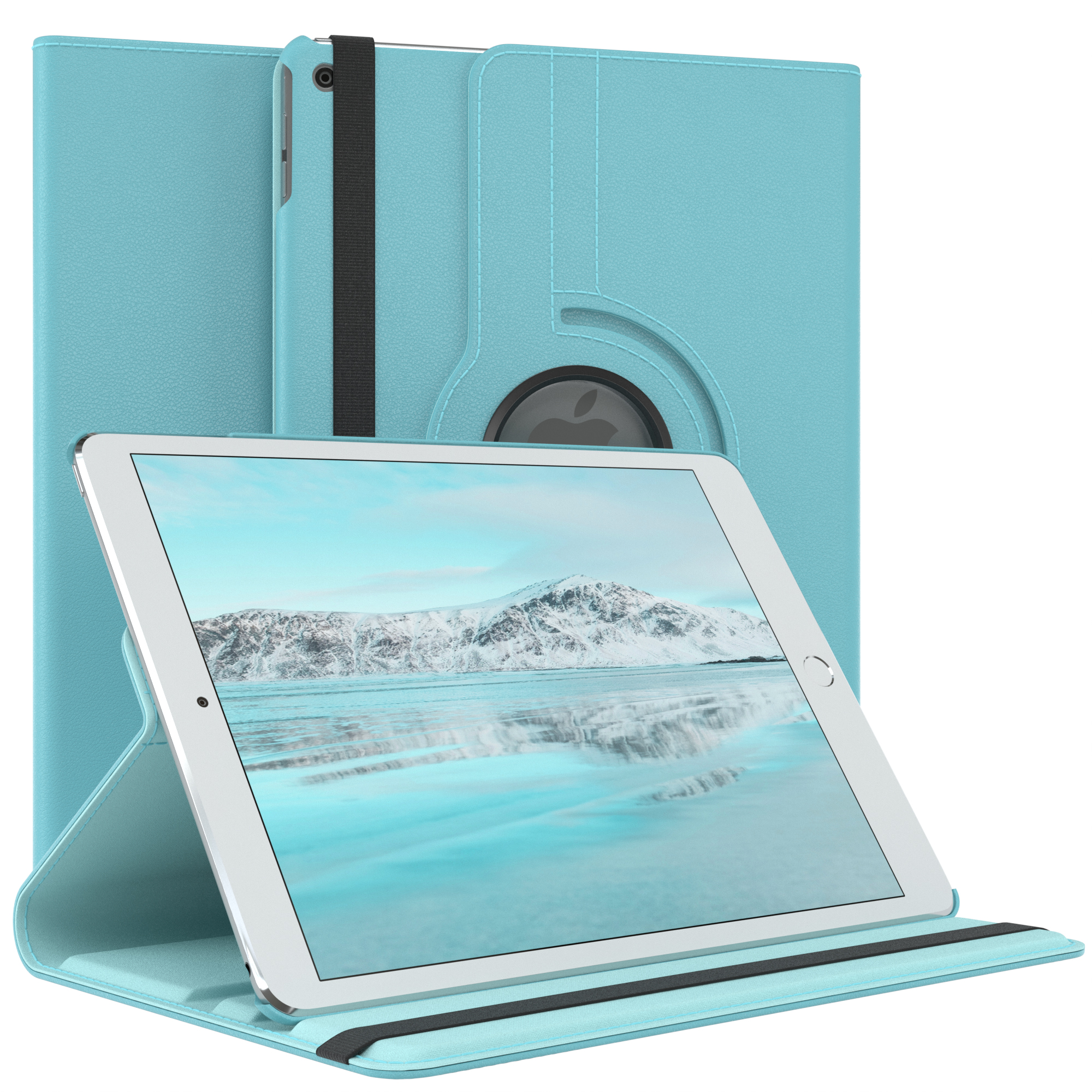 Blau Air Schutzhülle Bookcover Rotationcase Kunstleder, iPad Gen.) / Gen) CASE Tablethülle (6/5 für 2018 Apple (1. EAZY & iPad 2017 9.7\